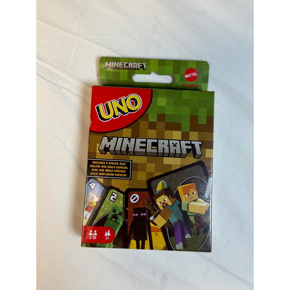 Mattel Games UNO Minecraft Card Game 112 Cards FPD61 New